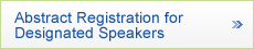 Abstract Registration for Designated Speakers